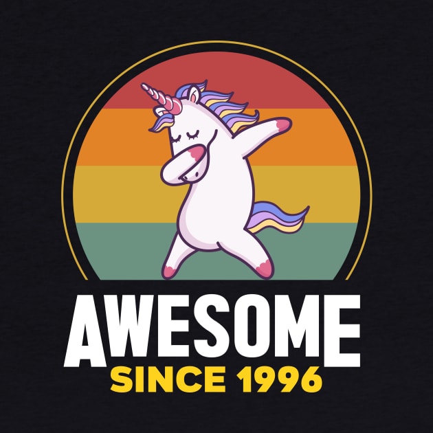 Unicorn Cute, Awesome Since 1996, Born In 1996 Birthday by GEMEARNARNSYAK